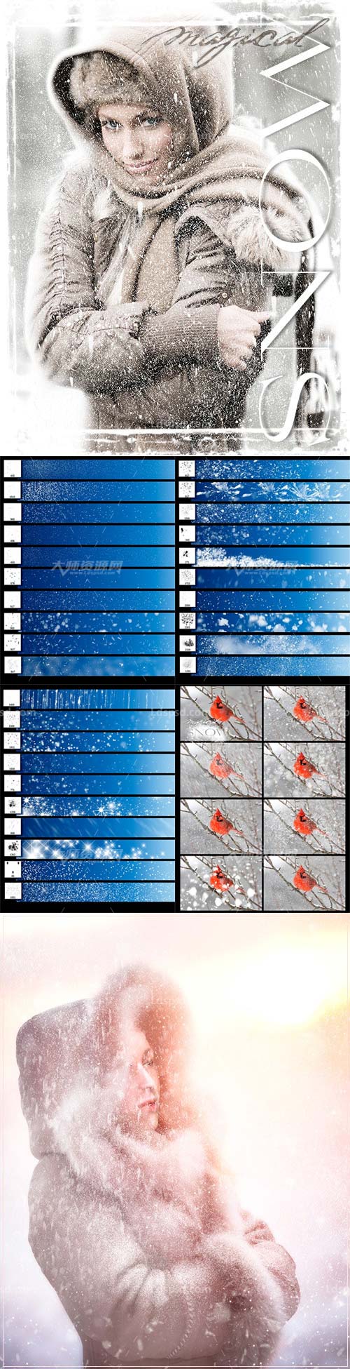 Ron's Magical Snow,极品PS画笔－150支高清的魔幻雪花笔刷